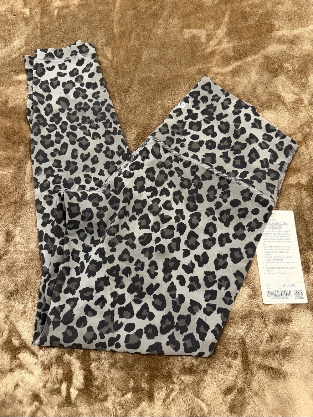 Lululemon Align No Line High Rise - Gray/Black Sz 12